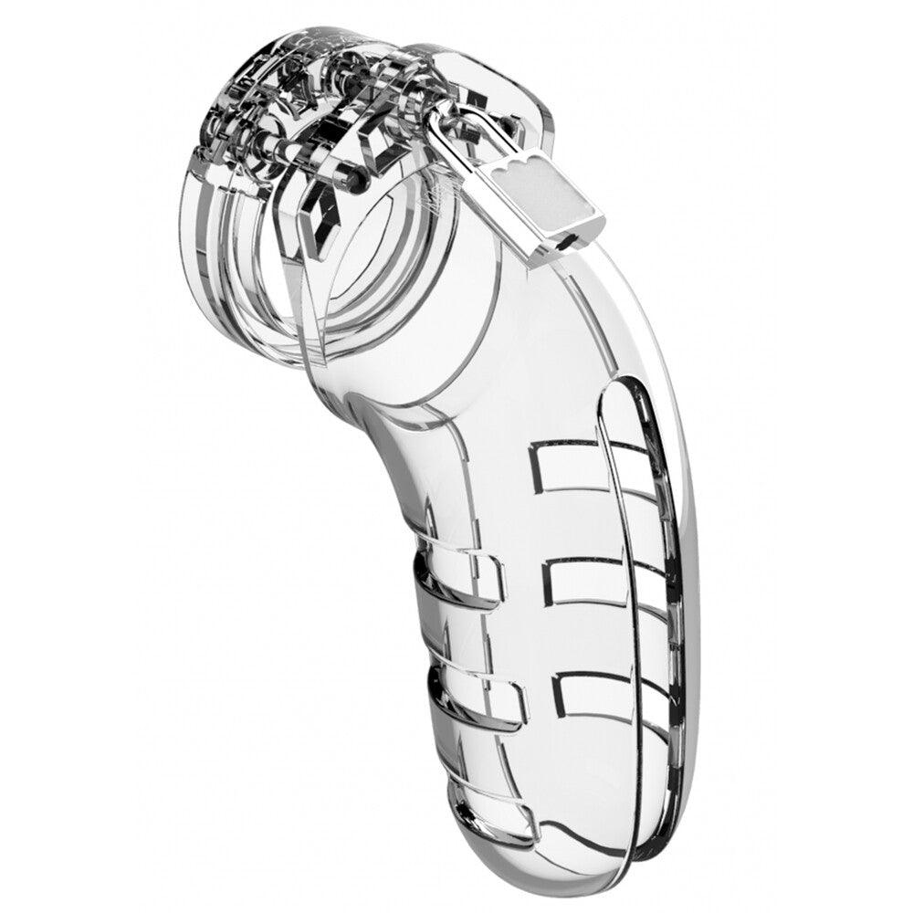 Man Cage 06 Male 5.5 Inch Clear Chastity Cage - Rapture Works