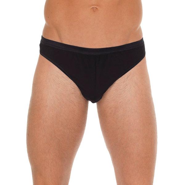 Mens Black Cotton G-String - Rapture Works