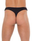 Mens Black G-String With A Net Pouch - Rapture Works