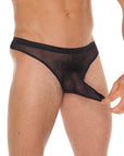 Mens Black G-String With Penis Sleeve - Rapture Works