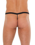 Mens Black G-String With Red Elephant Animal Pouch - Rapture Works