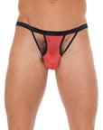 Mens Black G-String With Red Pouch - Rapture Works