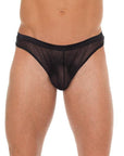 Mens Black Mesh G-String - Rapture Works