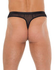 Mens Black Mesh G-String - Rapture Works