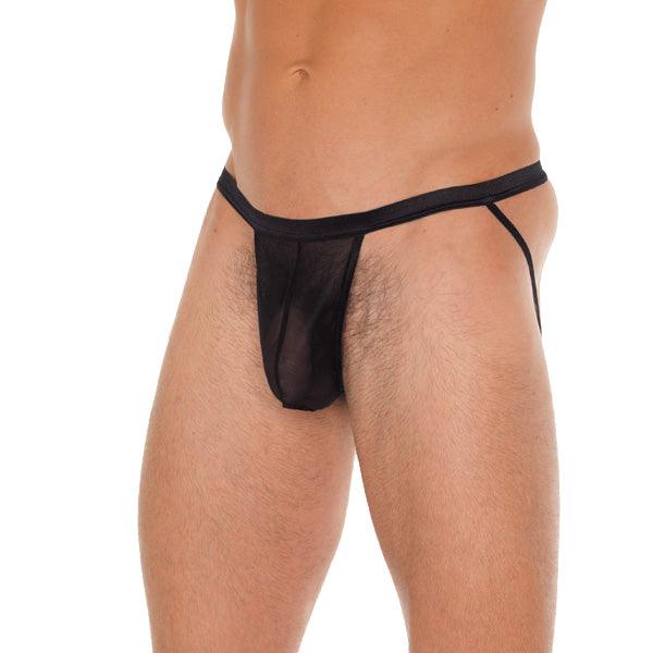 Mens Black Pouch With Jockstraps - Rapture Works