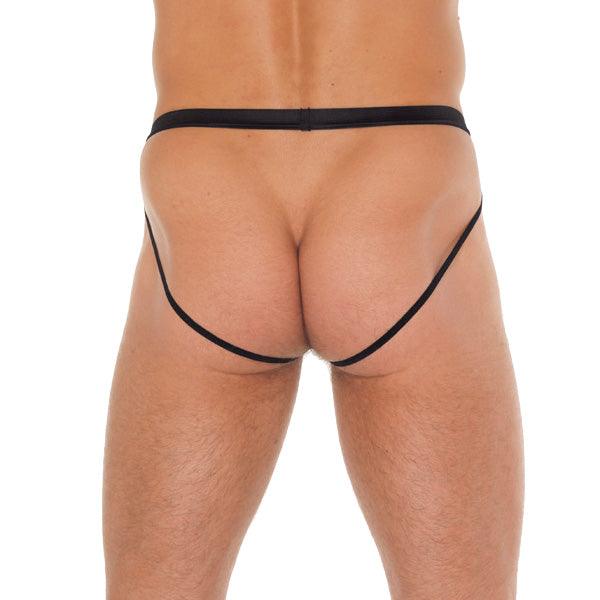 Mens Black Pouch With Jockstraps - Rapture Works