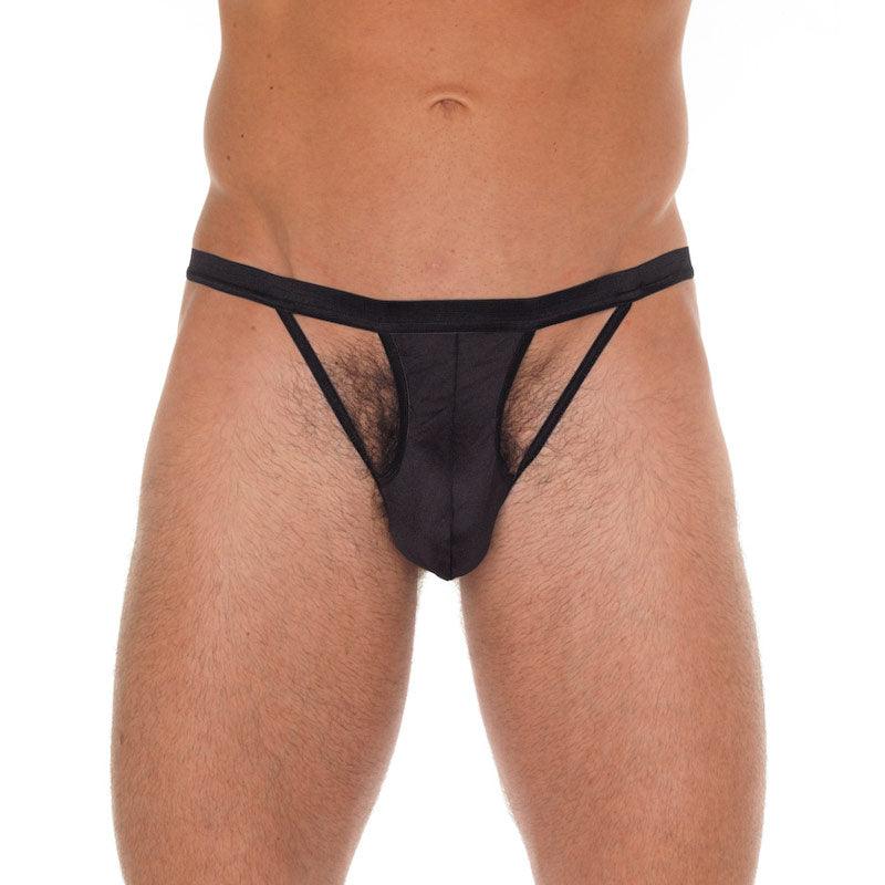 Mens Cut Out G-String Black - Rapture Works