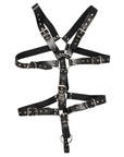 Mens Leather Adjustable Harness With Cock Ring - Rapture Works