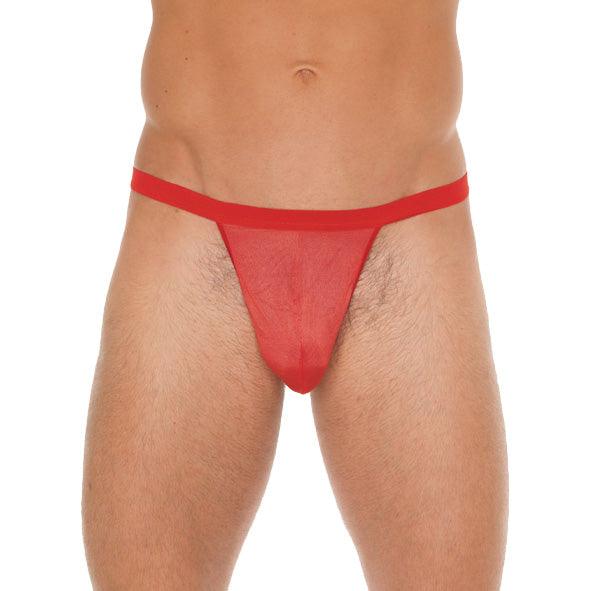 Mens Red Mesh G-String - Rapture Works