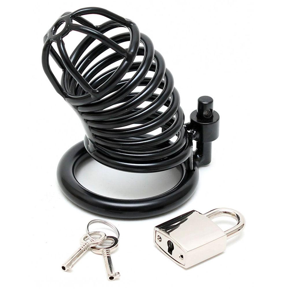 Metal Male Chastity Device With Padlock - Rapture Works