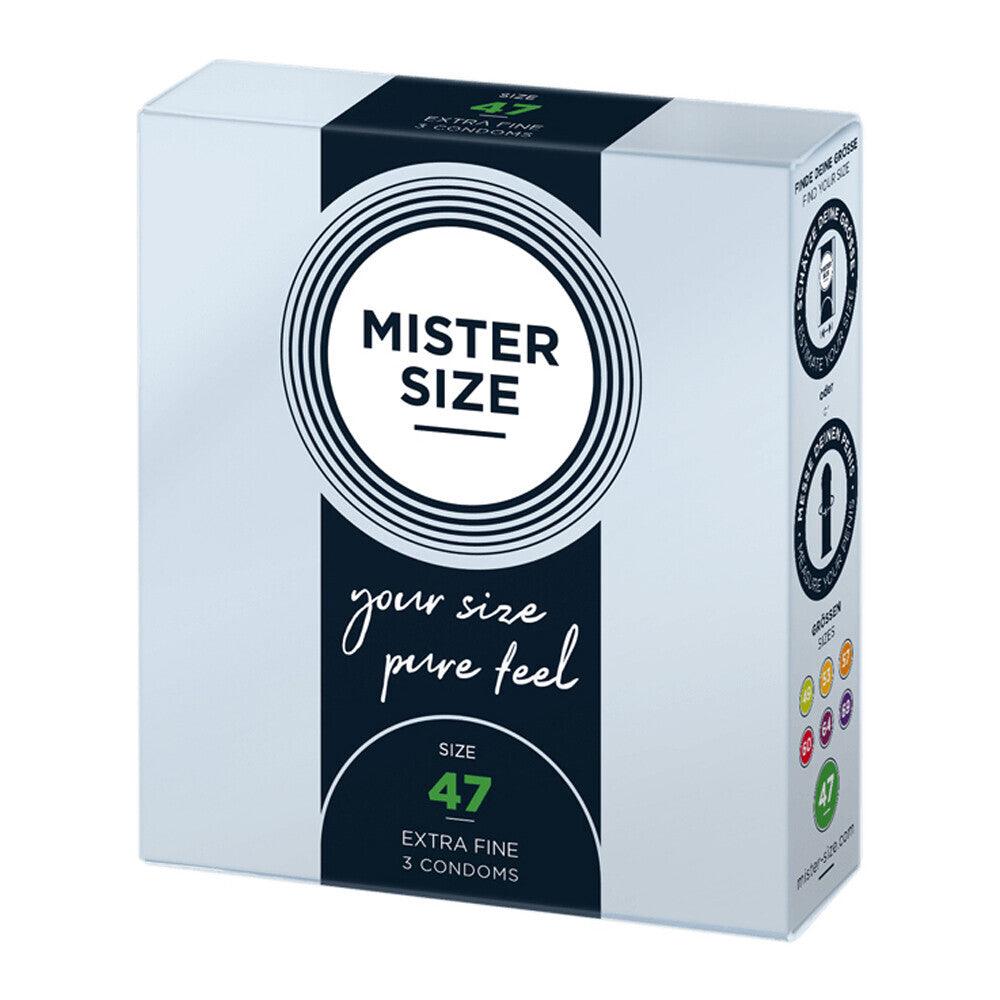 Mister Size 47mm Your Size Pure Feel Condoms 3 Pack - Rapture Works