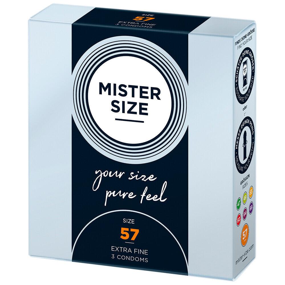 Mister Size 57mm Your Size Pure Feel Condoms 3 Pack - Rapture Works