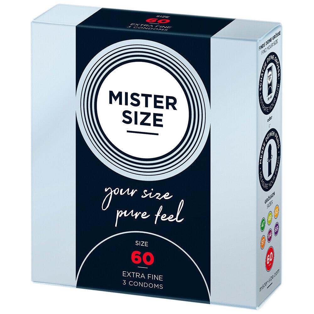 Mister Size 60mm Your Size Pure Feel Condoms 3 Pack - Rapture Works