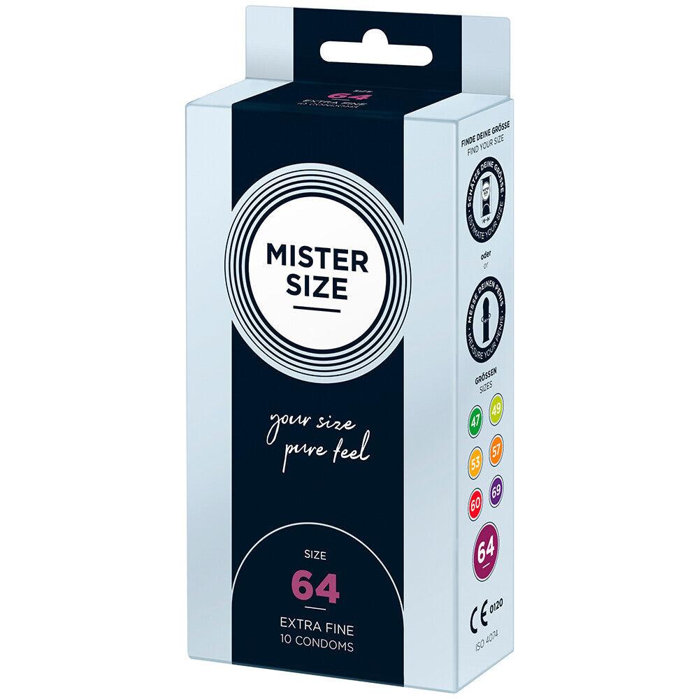 Mister Size 64mm Your Size Pure Feel Condoms 10 Pack - Rapture Works