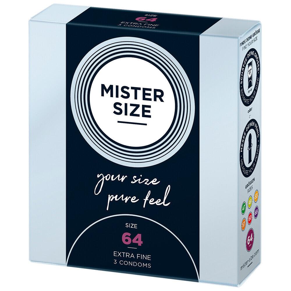 Mister Size 64mm Your Size Pure Feel Condoms 3 Pack - Rapture Works