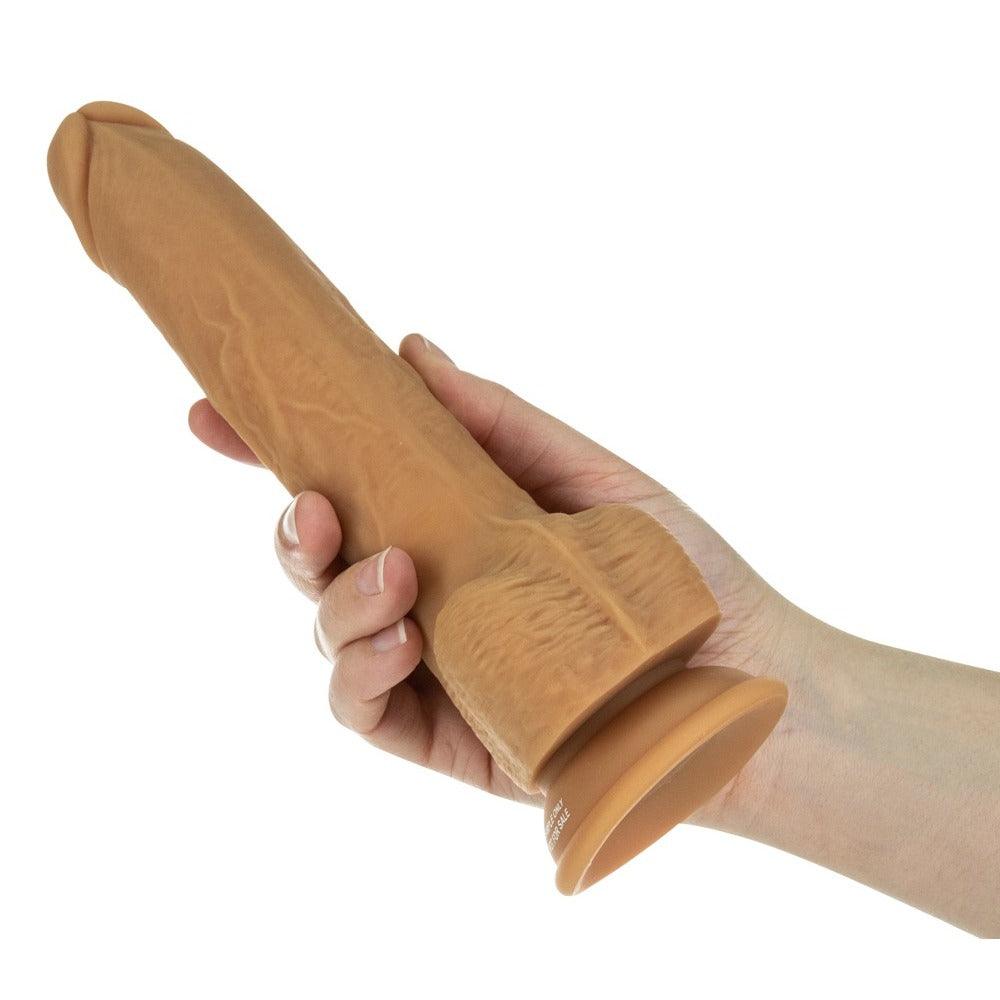 Naked Attraction 9 Inch Thrusting Dildo Caramel - Rapture Works