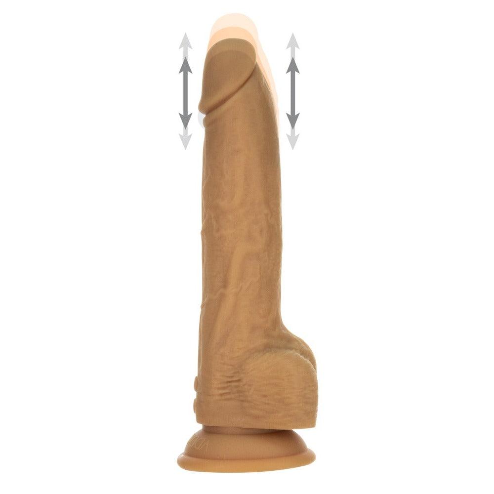 Naked Attraction 9 Inch Thrusting Dildo Caramel - Rapture Works