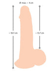 Nature Skin Dildo With Movable Skin 19cm - Rapture Works