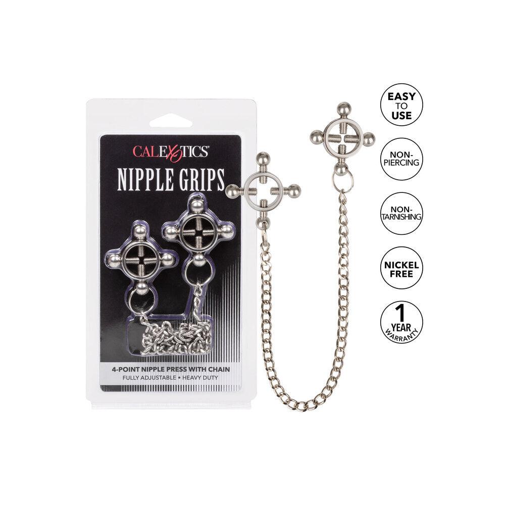 Nipple Grips 4 Point Nipple Press With Chain - Rapture Works