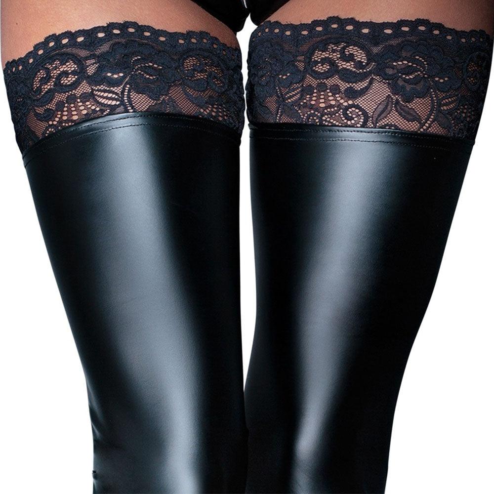 Noir Handmade Black Footless Lace Top Stockings - Rapture Works