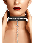 Ouch Diamond Studded Collar With Leash - Rapture Works