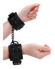 Ouch Luxury Black Hand Cuffs - Rapture Works