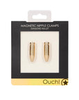 Ouch Magnetic Nipple Clamps Diamond Bullet Gold - Rapture Works
