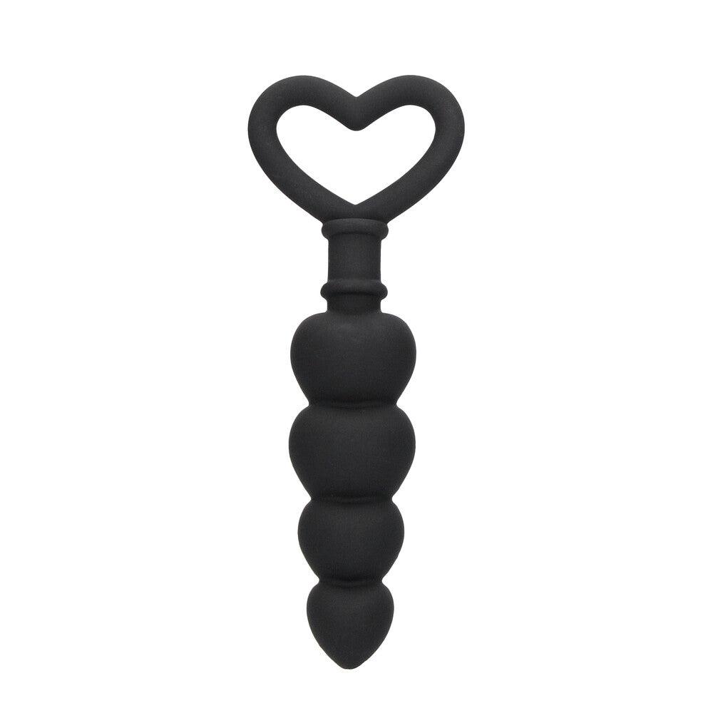 Ouch Silicone Anal Love Beads Black - Rapture Works