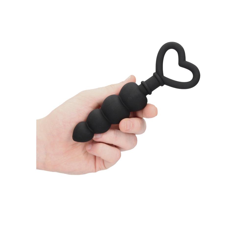 Ouch Silicone Anal Love Beads Black - Rapture Works