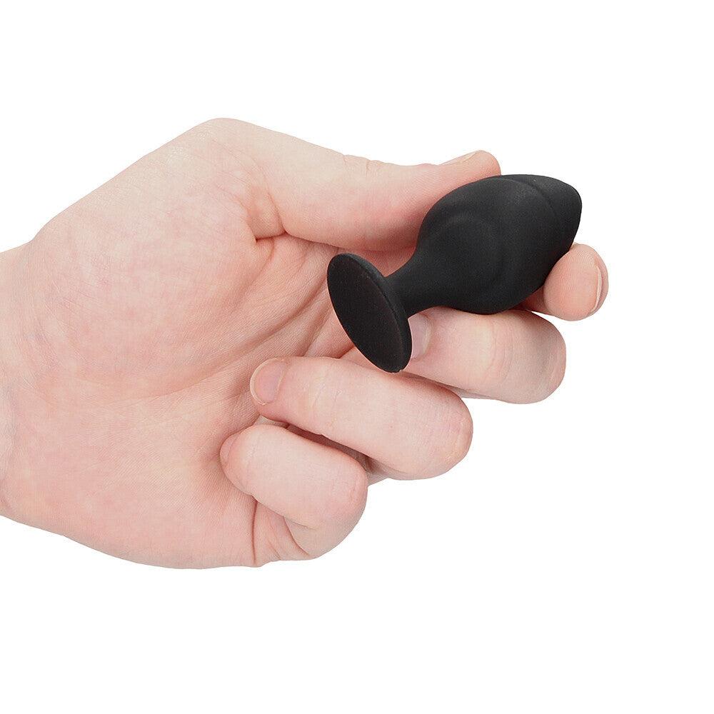 Ouch Silicone Swirled Butt Plug Set Black - Rapture Works