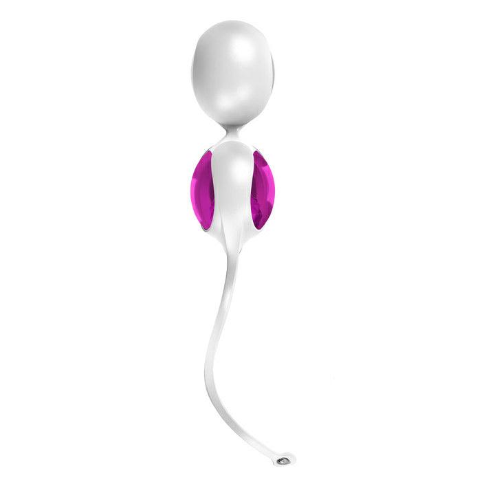 Ovo L1 Silicone Love Balls Waterproof White And Light Violet - Rapture Works