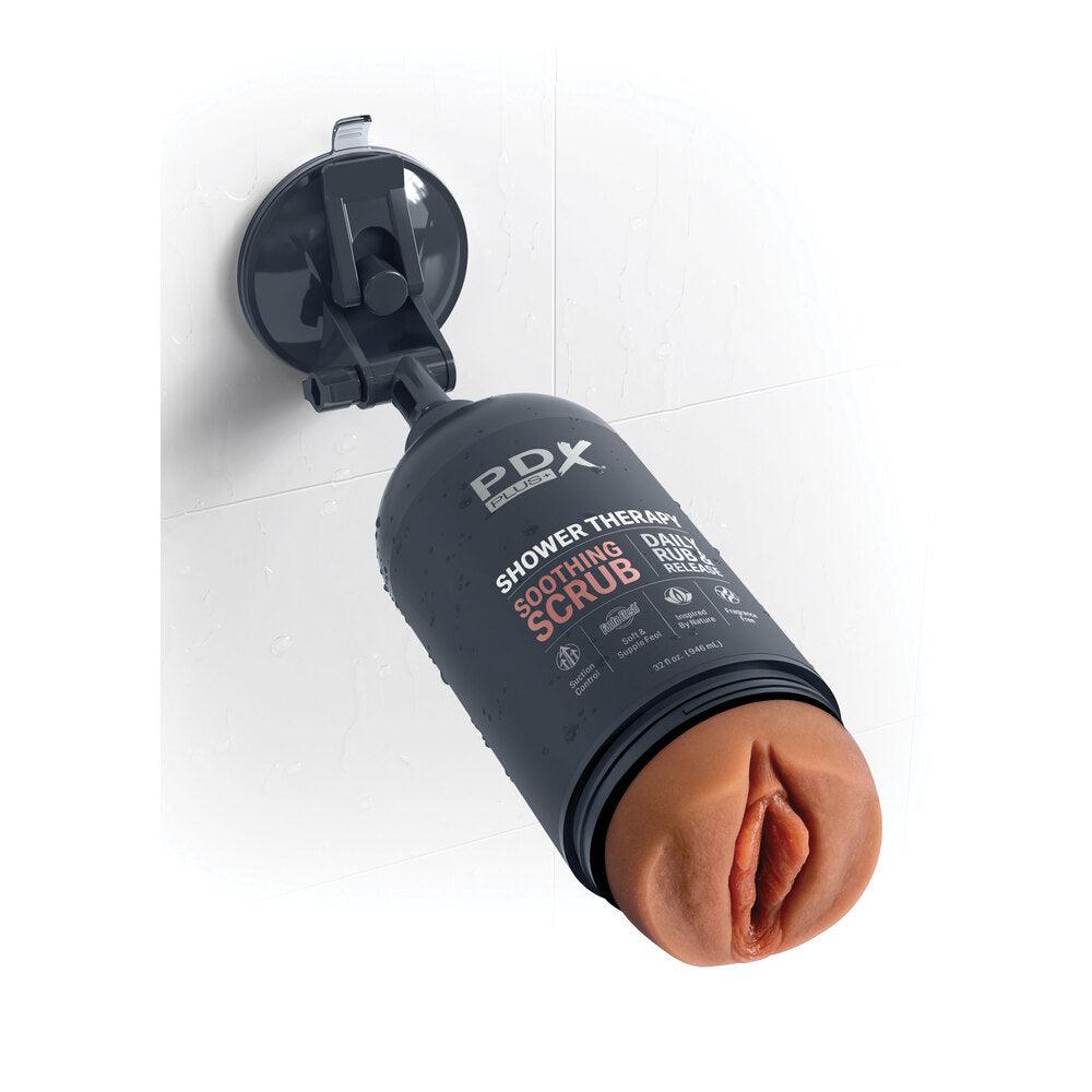 PDX Discreet Shower Soothing Scrub Masturbator - Flesh Brown - Rapture Works