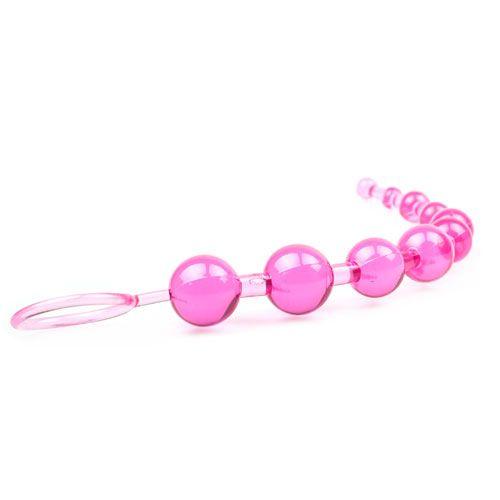 Pink Chain Of 10 Anal Beads - Rapture Works