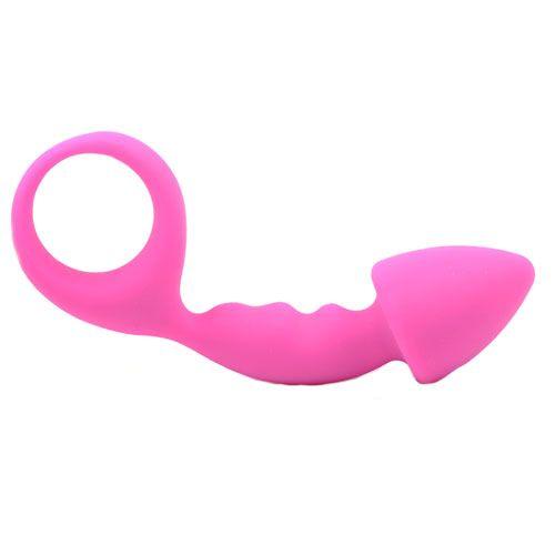 Pink Silicone Curved Comfort Butt Plug - Rapture Works