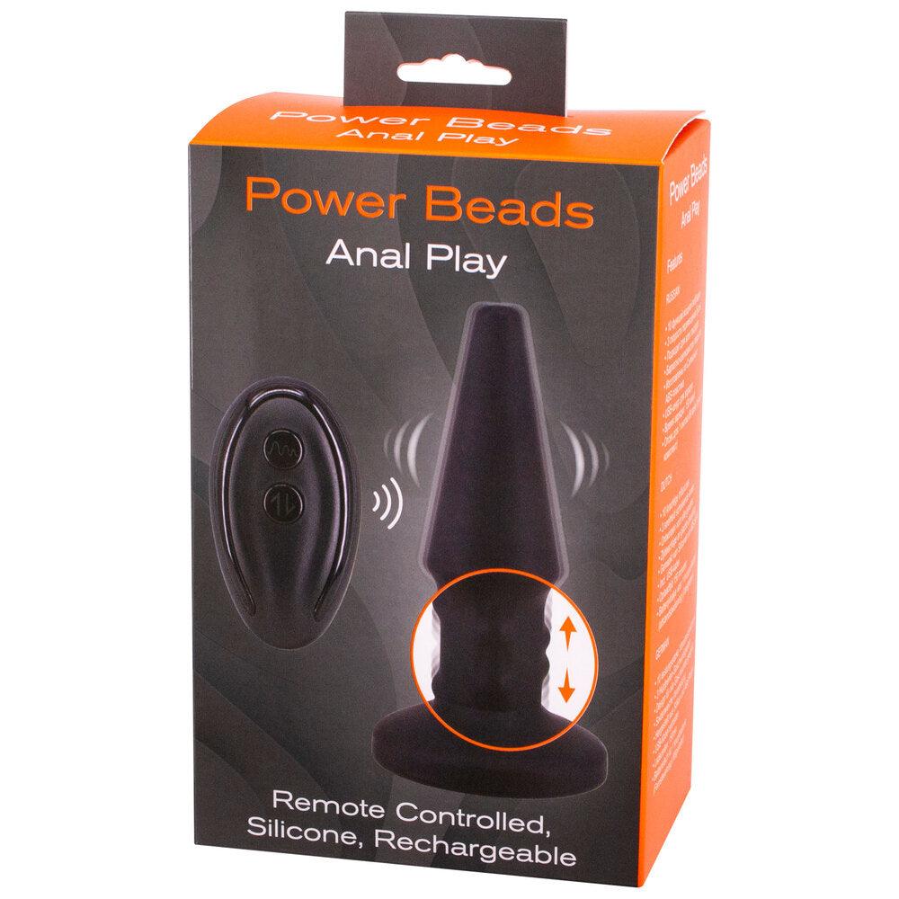 Power Beads Anal Play Rimming And Vibrating Butt Plug - Rapture Works