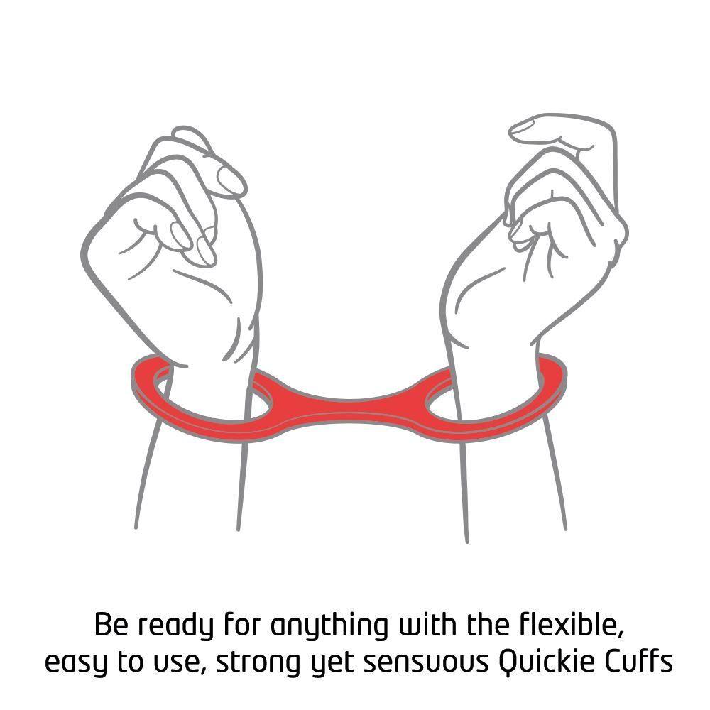 Quickie Cuffs Large Red Ankle Or Wrist Cuffs - Rapture Works