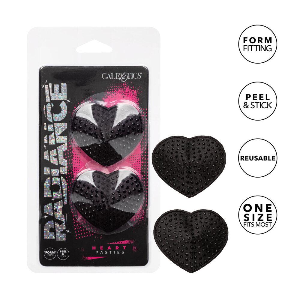 Radiance Black Heart Pasties - Rapture Works