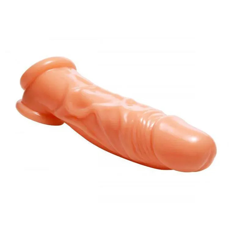 Realistic Flesh Penis Enhancer and Ball Stretcher 8 Inches - Rapture Works
