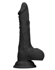 RealRock 10 Inch Dong With Testicles Black - Rapture Works