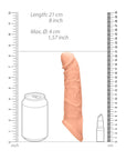 RealRock 8 Inch Penis Sleeve Flesh Pink - Rapture Works