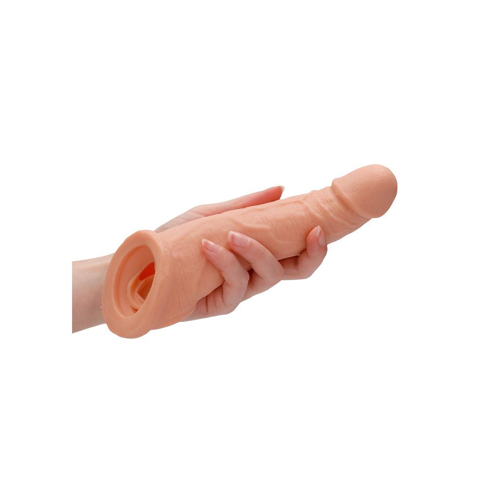 RealRock 8 Inch Penis Sleeve Flesh Pink - Rapture Works