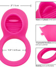 Rechargeable Teasing Tongue Enhancer Cock Ring - Rapture Works