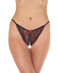 Red And Black Tanga Open Brief - Rapture Works