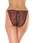 Red And Black Tanga Open Brief - Rapture Works