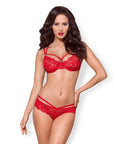 Red Lace Bra And G-String - Rapture Works