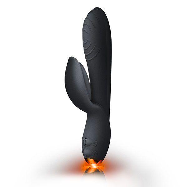 Rocks Off Everygirl Black Rechargeable Rabbit Vibrator - Rapture Works