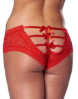 Romantic Red Open Back Briefs - Rapture Works