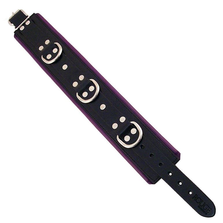 Rouge Garments Black And Purple Padded Collar - Rapture Works