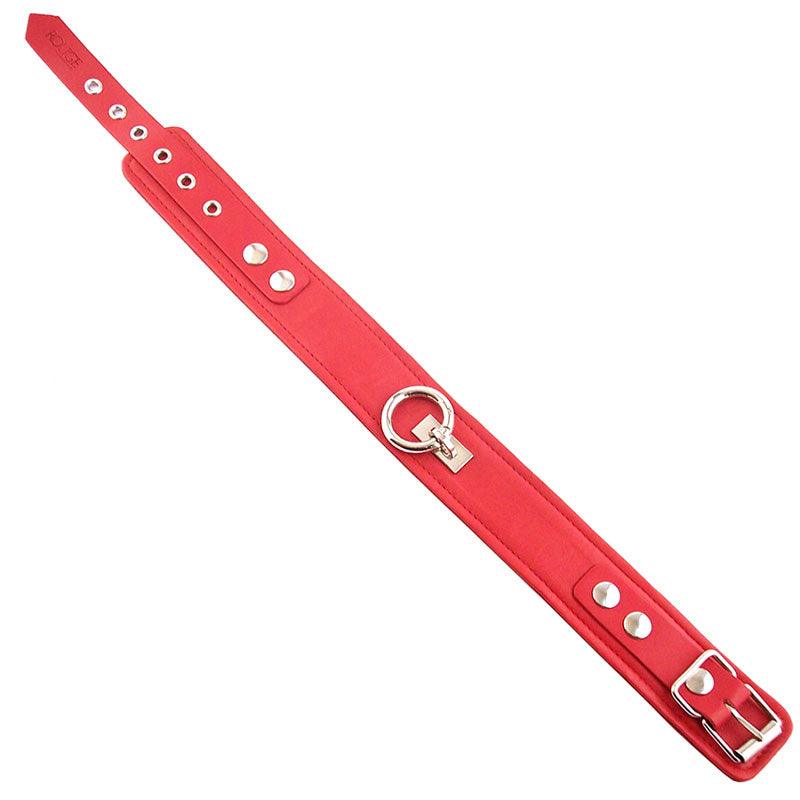 Rouge Garments Plain Red Leather Collar - Rapture Works