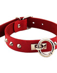 Rouge Garments Red Studded O-Ring Studded Collar - Rapture Works